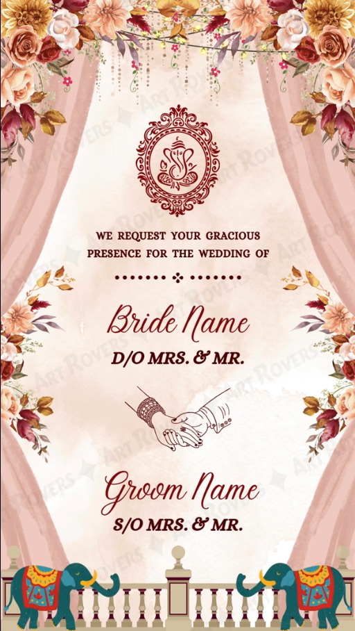 Blossoming Traditions Hindu Wedding Invitation Video