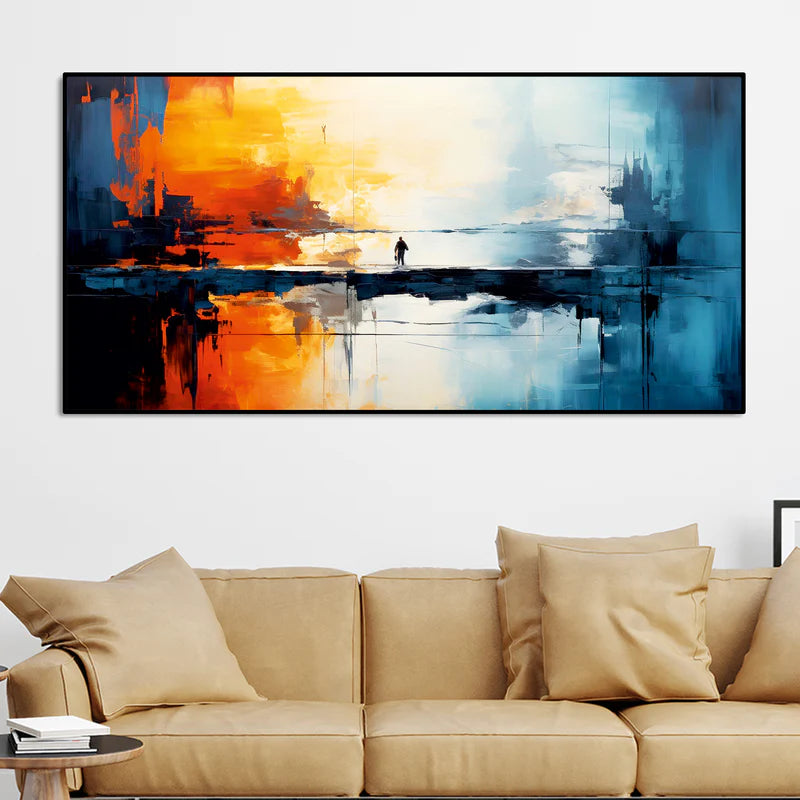 Abstract Colorful Artistic Art Canvas Wall Painting | Area: 48" W x 24" H