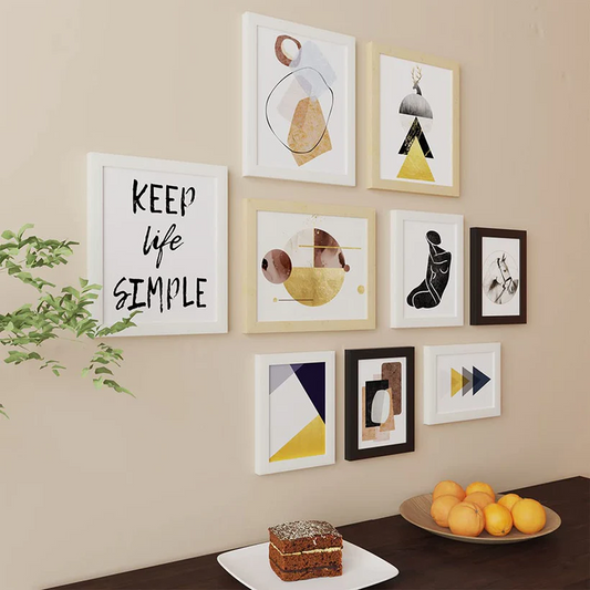 Framed Art Painting For Home, Living Room, Hall | Traditional Paintings With Frame For Home Decor Set of 9 (12.5*8.5)