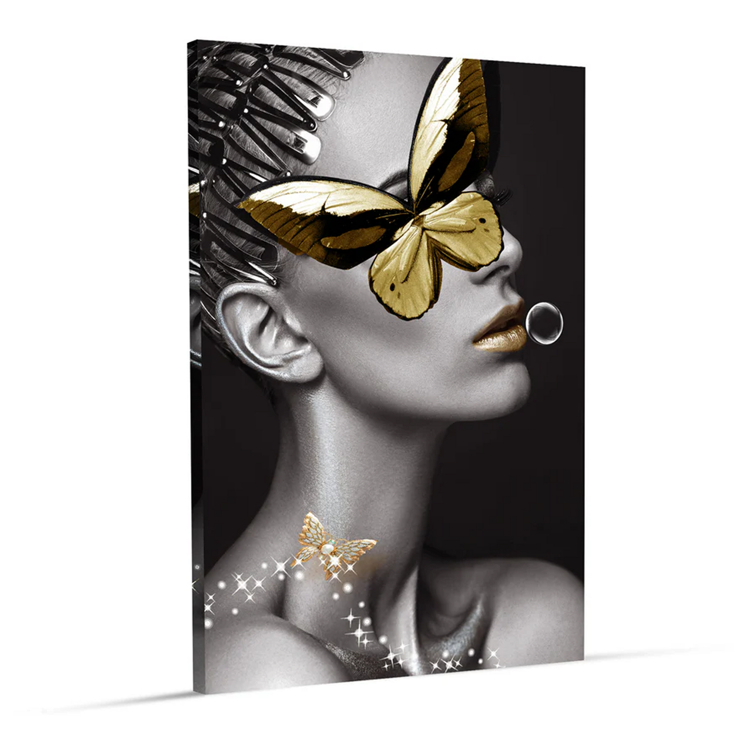 Art Street Blue Floral Stretched Canvas Art Prints Set of 5 Painting For Home Décor:- 16x22 - 2pc, 12x12 - 2pc.