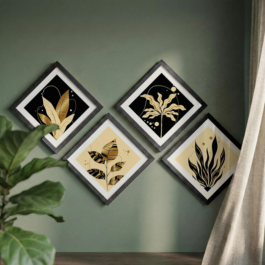 NoWorries wall art framed paintings for home decor and office decor - Rhombus Shape modern art painting with frame for wall decoration Size - (	13.5inchx13.5inch)