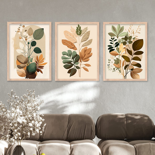 kotart Painting for Wall Decoration - Modern Art Wall Decor Framed Painting for Living Room Bedroom - Framed Wall Posters/Paintings with Frame Set of 3  Size - (13 inch x 17 inch)