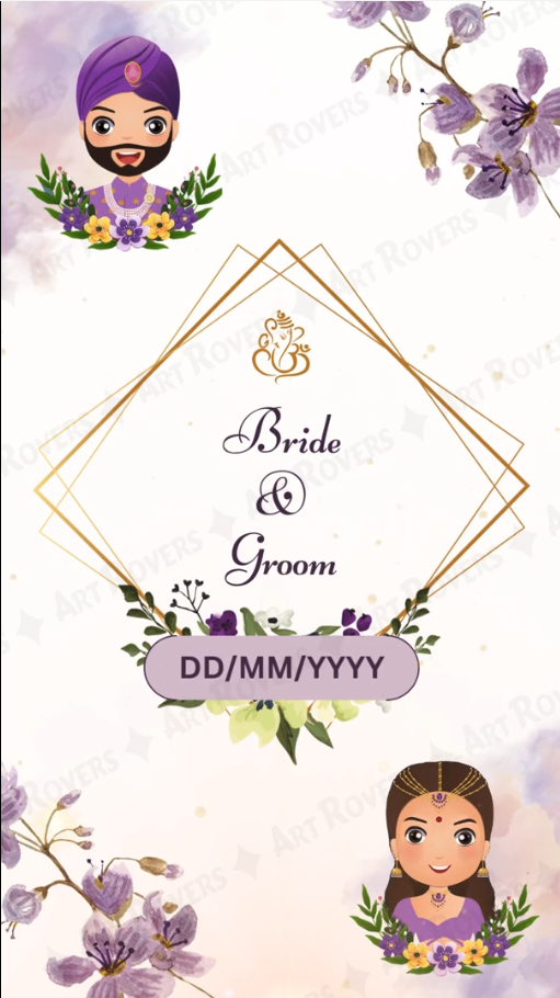 Floral Charm Hindu Wedding Invitation Video